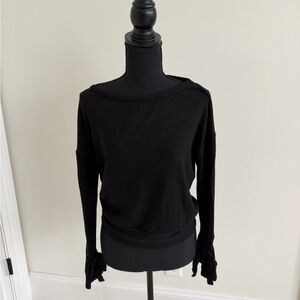 Three Dots Long Sleeve Sweater with Bow Cuffs